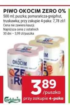 Piwo bezalkoholowe Okocim Zero 0% pomarańcza-grejpfrut