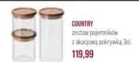 Zestaw pojemników z akacjową pokrywką COUNTRY 3el.