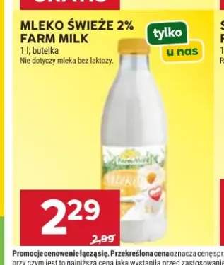 Mleko świeże 2% Farm Milk 1l