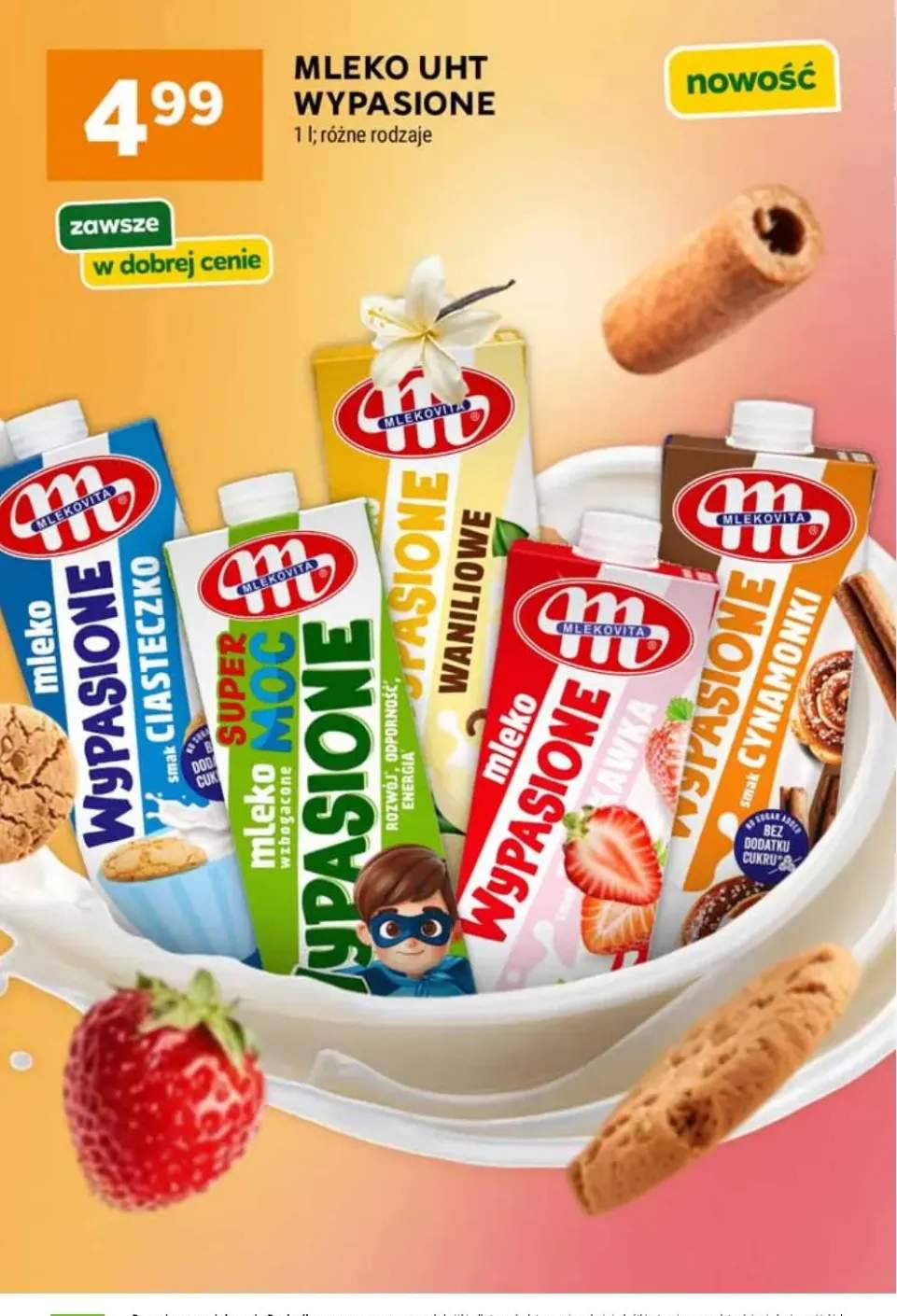 Mleko UHT Wypasione waniliowe Mlekovita