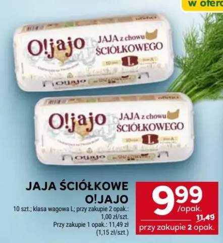 Jaja ściółkowe O!Jajo klasa L 10-pak