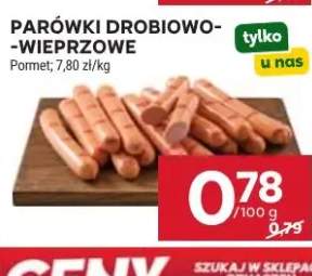 Parówki drobiowo-wieprzowe Pormet