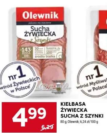 Kiełbasa żywiecka sucha z szynki Olewnik