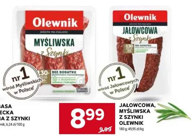 Kiełbasa myśliwska z szynki Olewnik