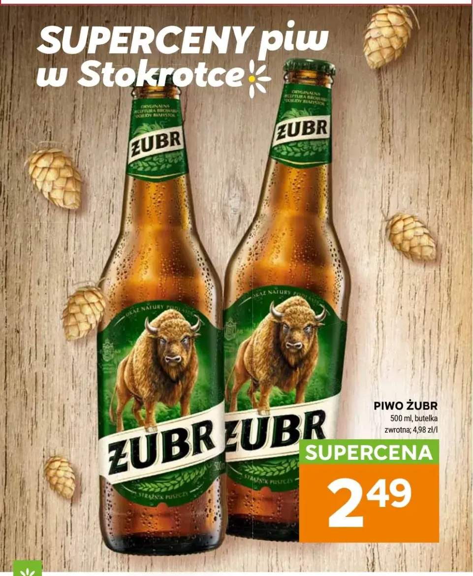 Piwo Żubr butelka zwrotna