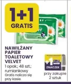 Nawilżany papier toaletowy Velvet rumiankowy