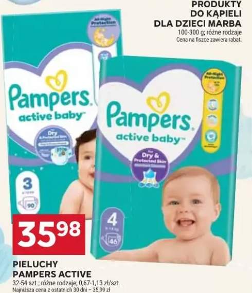 Pieluchy PAMPERS active baby rozmiar 4