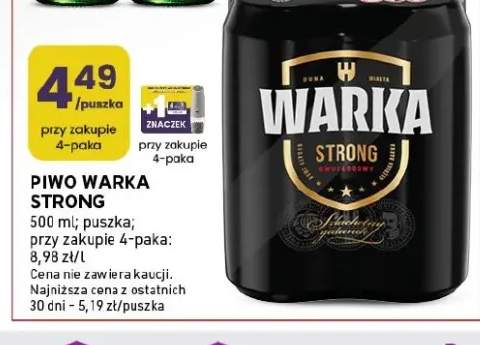 Piwo Warka Strong 4-pak 500ml