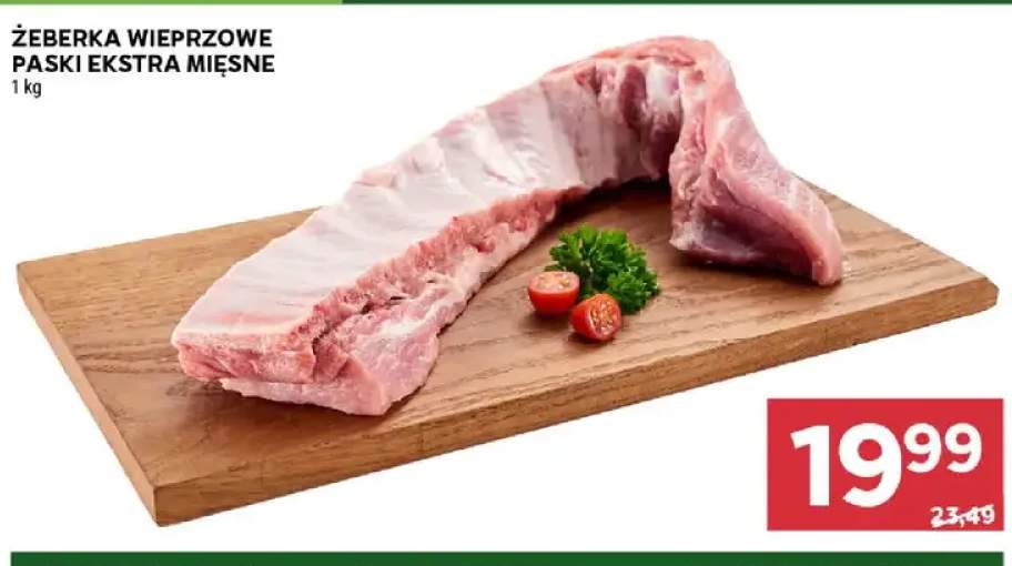 Żeberka wieprzowe paski ekstra mięsne