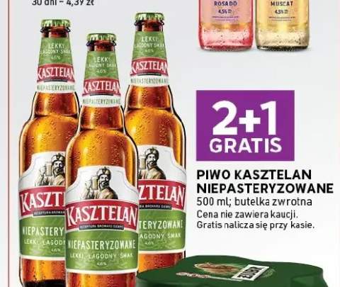 Piwo KASZTELAN Niepasteryzowane butelka zwrotna