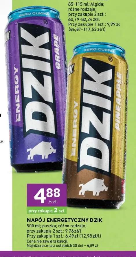Napój energetyczny Dzik Grape