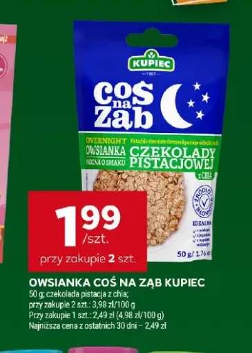Owsianka Coś na Ząb czekolada pistacja z chia Kupiec