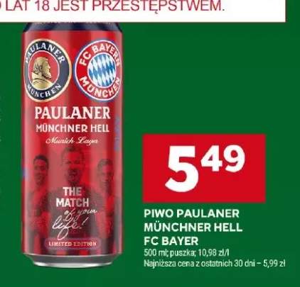 Piwo Paulaner Münchner Hell FC Bayer