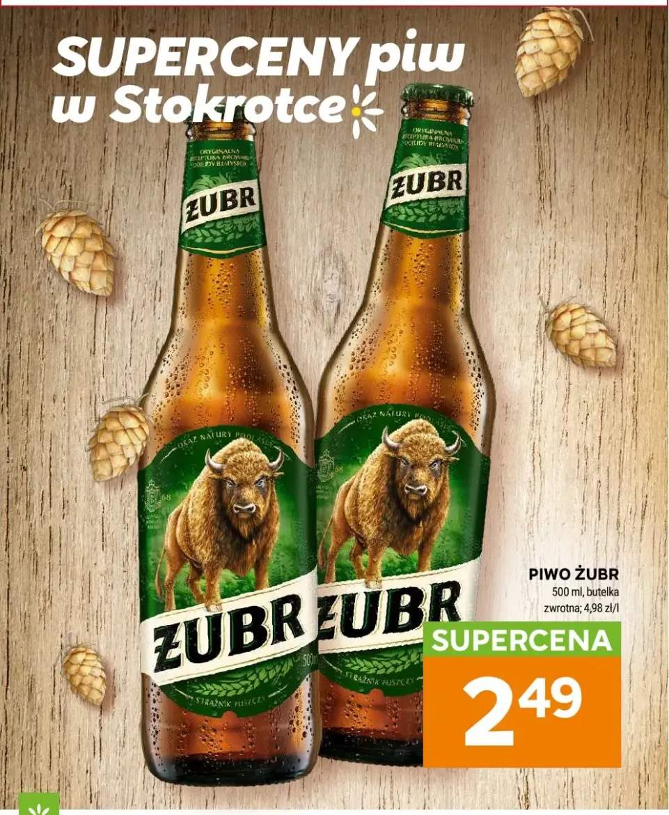 Piwo Żubr butelka zwrotna