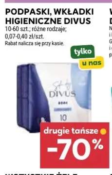 Podpaski, wkładki higieniczne Divus