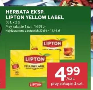 Herbata ekspresowa Lipton Yellow Label 50-pak 2g