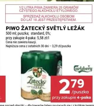 Piwo bezalkoholowe Žatecký Světlý Ležák 0%