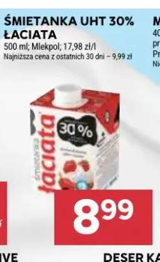 Śmietanka UHT 30% Łaciata