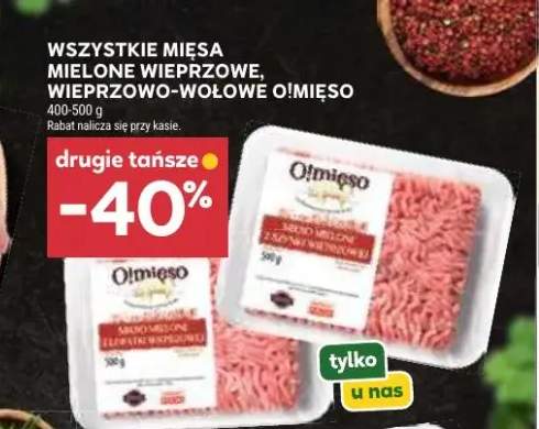 Mięsa mielone wieprzowe, wieprzowo-wołowe O!Mięso