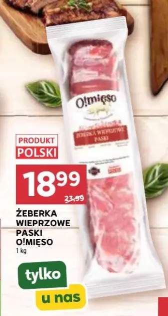 Żeberka wieprzowe paski O!Mięso