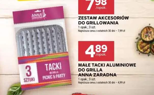 Małe tacki aluminiowe do grilla Anna Zaradna
