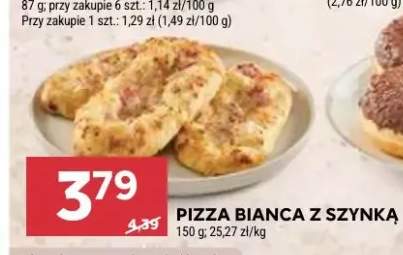 Pizza bianca z szynką