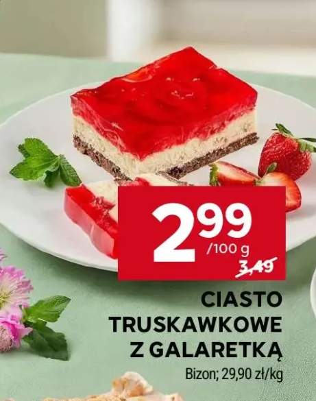 Ciasto truskawkowe z galaretką Bizon