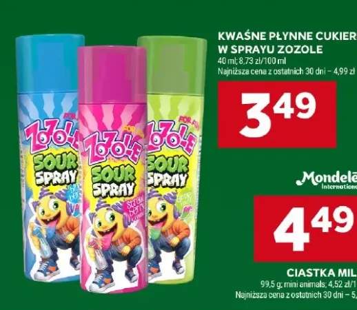 Kwaśne płynne cukierki w sprayu Zozole straw berry