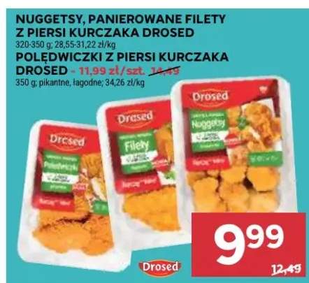 Nuggetsy, panierowane filety z piersi kurczaka Drosed