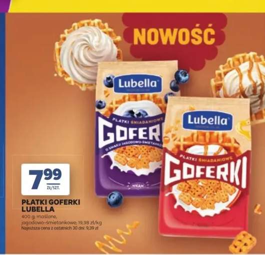 Płatki śniadaniowe Goferki Lubella maślane