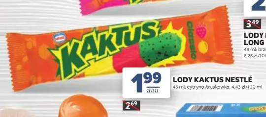 Lody Kaktus Nestlé cytryna-truskawka