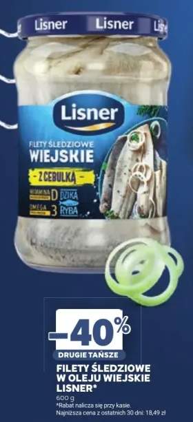 Filety śledziowe w oleju wiejskie z cebulką Lisner