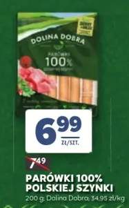 Parówki 100% polskiej szynki Dolina Dobra