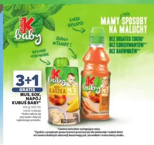 Mus, sok, napój Kubuś Baby