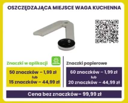 Oszczędzająca miejsce waga kuchenna