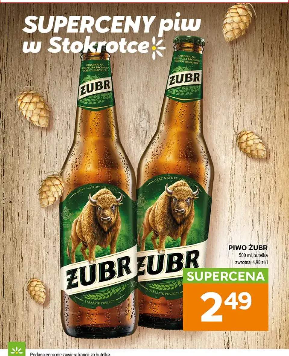 Piwo Żubr butelka zwrotna