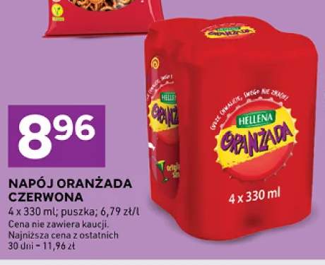 Napój Oranżada czerwona Hellena 4-pak 330ml