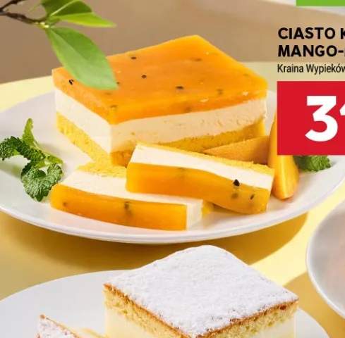 Ciasto kostka mango-marakuja Kraina Wypieków