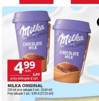Napój mleczny MILKA Original Chocolate Milk
