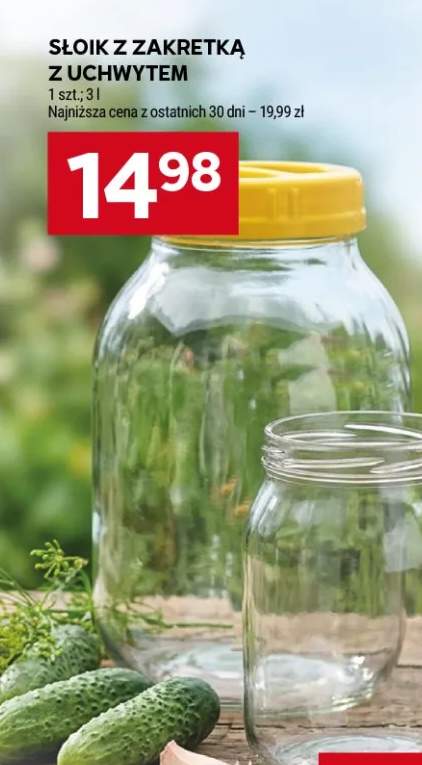Słoik z zakrętką z uchwytem 3l