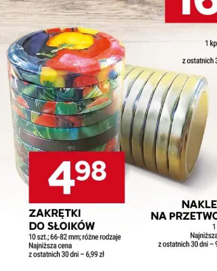 Zakrętki do słoików 10-pak 66-82mm