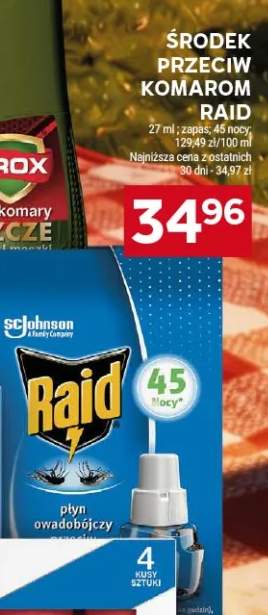 Środek przeciw komarom Raid zapas 45 nocy