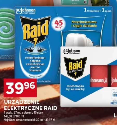 Urządzenie elektryczne Raid z płynem 45 nocy