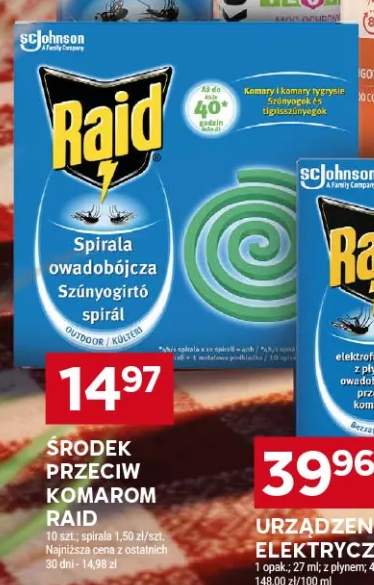 Środek przeciw komarom Raid spirala