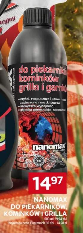 Preparat Nanomax do piekarników, kominków i grilla
