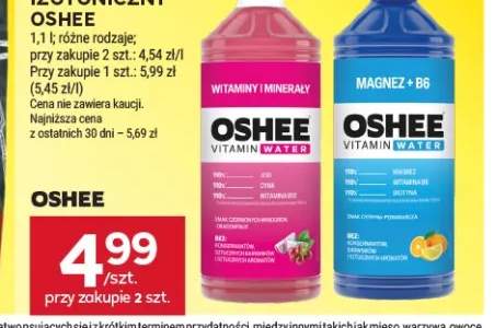 Napój izotoniczny Oshee Vitamin Water Witaminy i Minerały