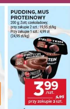 Pudding, mus proteinowy Zott