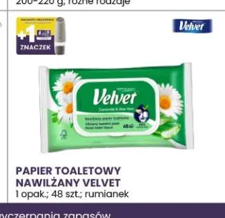 Papier toaletowy nawilżany Velvet rumianek