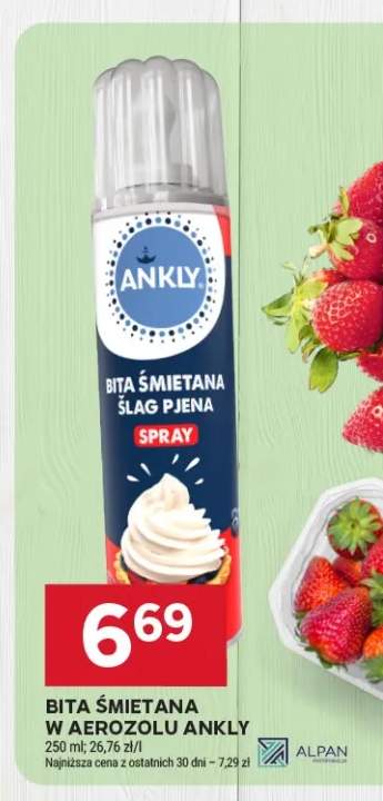 Bita śmietana w aerozolu ANKLY