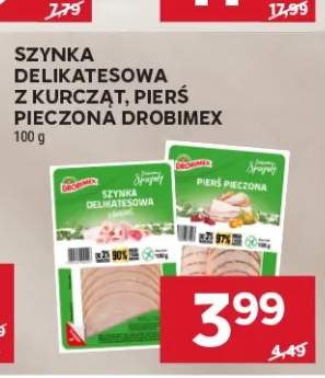 Szynka delikatesowa z kurcząt, pierś pieczona Drobimex